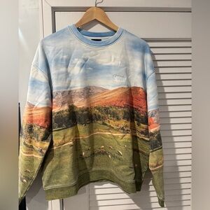 Kith Valley Crewneck Sweatshirt - Blue, Green, Orange